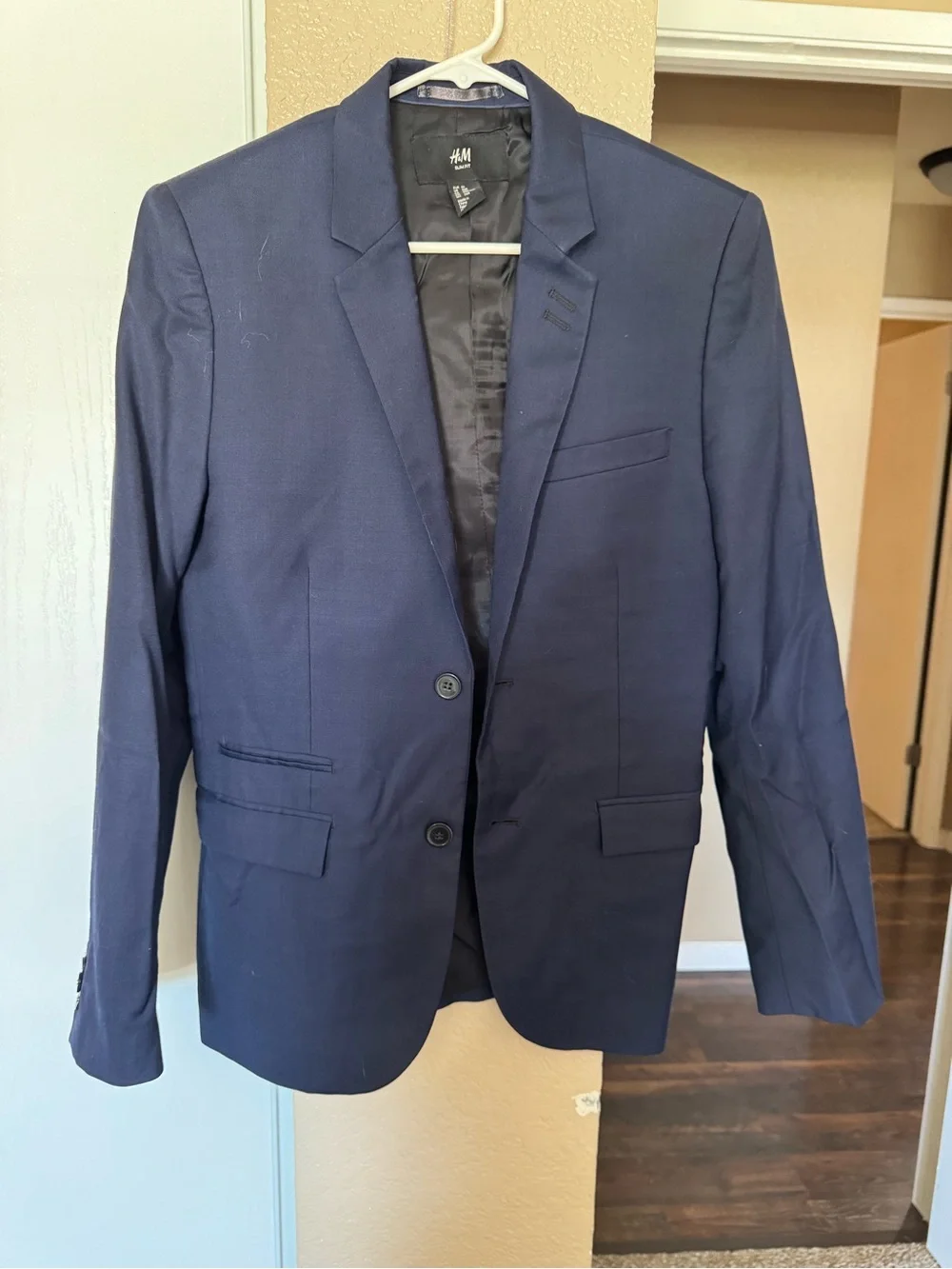 H&M Men’s Navy Blue Slim Fit Blazer Size 36R (S)